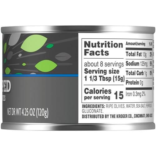 Kroger Chopped Ripe Olives 4.25 oz
