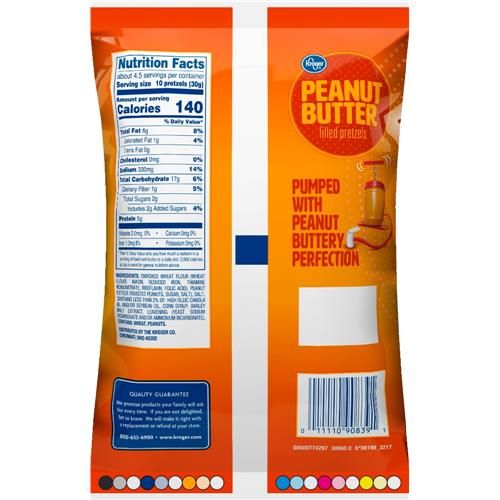 Kroger Peanut Butter Filled Pretzels 5 oz