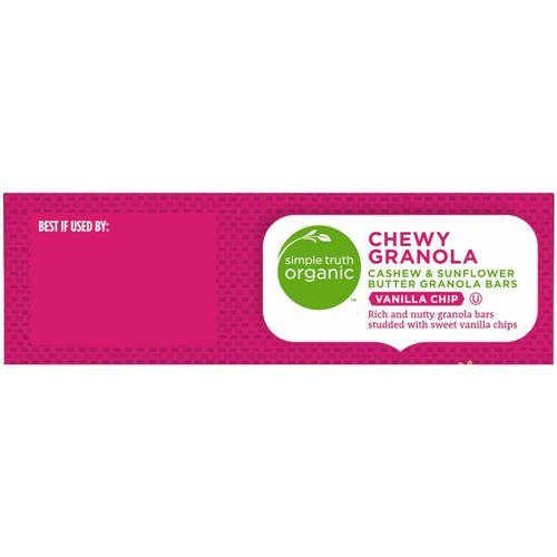 Simple Truth Organic Vanilla Chip Cashew & Sunflower Butter Energy Bars 5 ct