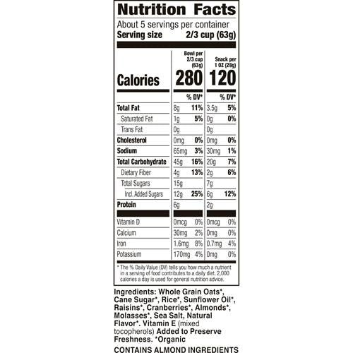 Cascadian Farm Organic Granola, Fruit And Nut Cereal, Resealable Pouch, 11 Oz.