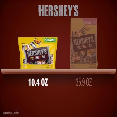Hersheys Miniatures Assorted Chocolate Candy Share Pack, 10.4 Oz