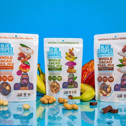 Blue Stripes Peanut Butter Banana Whole Cacao Trail Mix, 8 Oz