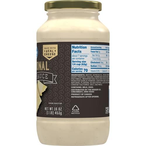 Kroger Traditional Alfredo Sauce 16 oz