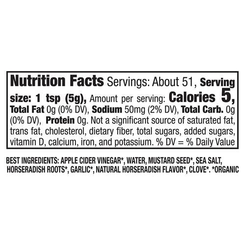 Annies Organic Horseradish Mustard, Gluten Free, 9 Oz