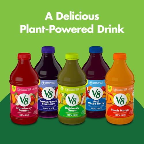 V8 Acai Mixed Berry 100% Fruit And Vegetable Juice, 46 Fl Oz Bottle