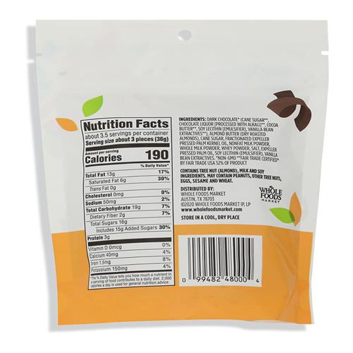 Whole Foods Market Mini Dark Chocolate Almond Butter Cups, 4.7 Ounce