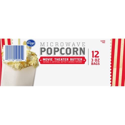 Kroger Movie Theater Butter Microwave Popcorn 12 ct / 3 oz