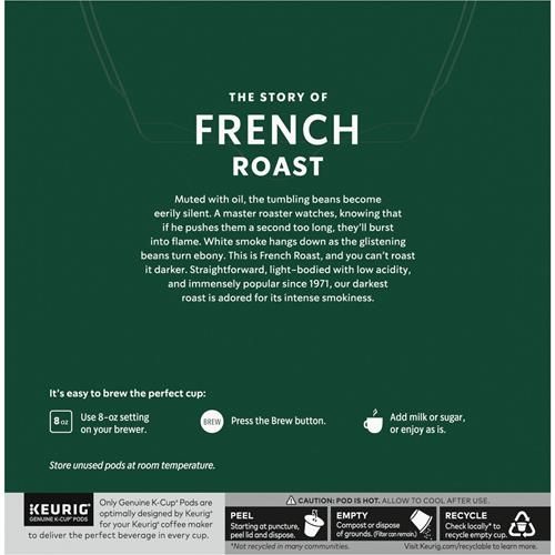 Starbucks K-Cup Coffee Pods, Dark Roast Coffee, French Roast, 100% Arabica, 1 Box (32 Pods)
