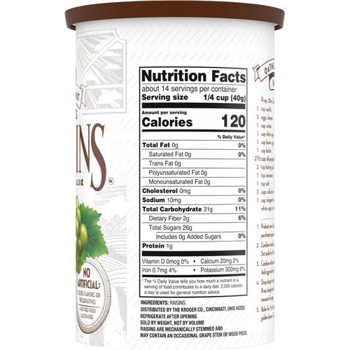 Kroger Seedless Raisins 20 oz