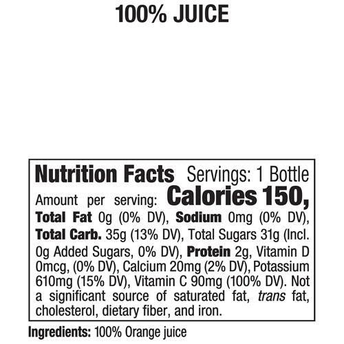 Tropicana Pure Premium 100% Orange Juice Original, No Pulp, Single Serve, 11 Fl Oz Bottle
