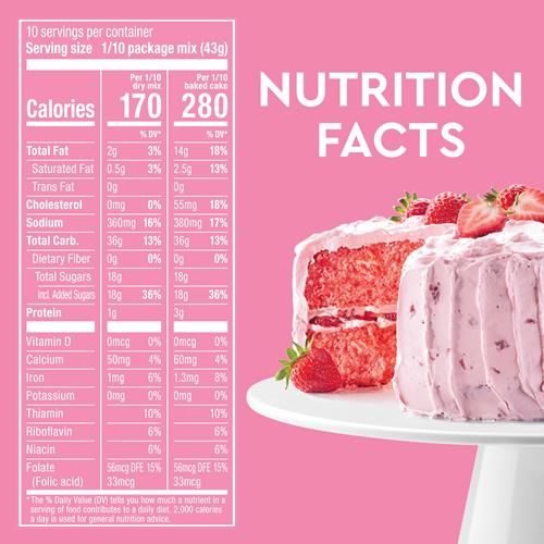 Duncan Hines Signature Perfectly Moist Strawberry Supreme Naturally Flavored Cake Mix, 15.25 Oz