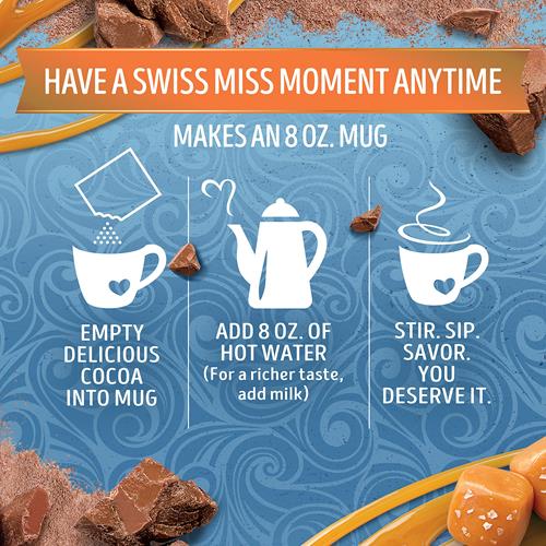 Swiss Miss Salted Caramel Flavored Hot Cocoa Mix, 1.38 Oz Pack Of 8