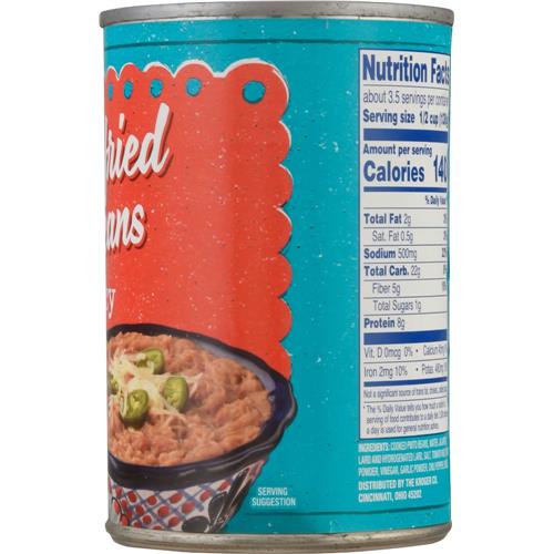 Kroger Spicy Refried Beans 16 oz