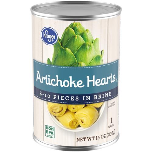 Kroger Artichoke Hearts Brine Can 14 oz