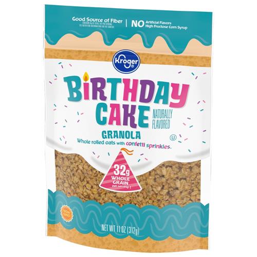 Kroger Birthday Cake Granola Cereal Clusters 11 oz