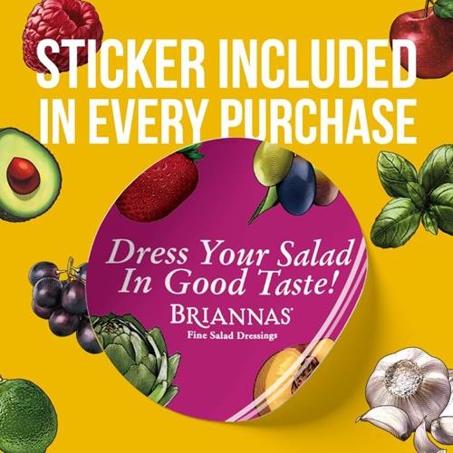 Briannas - Home Style Real French Vinaigrette Dressing – Fine Salad Dressing Made With Premium Ingredients - Gluten Free, Kosher, No Sugar, & Vegan Dressing - 12 Oz. Bottle