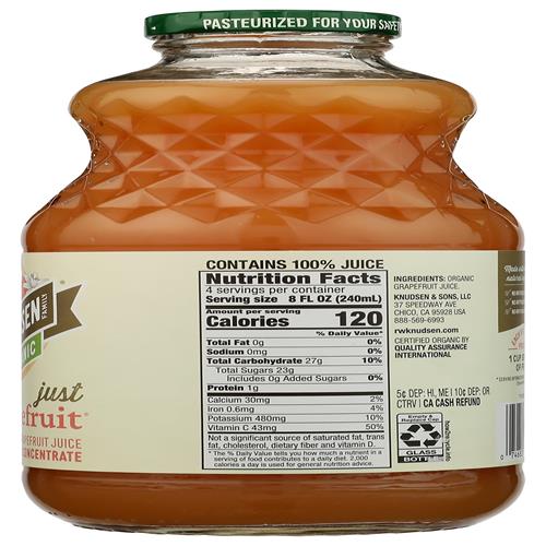 Rw Knudsen Organic Grapefruit Juice, 32 Fz