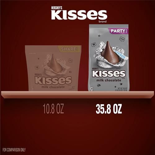 Hersheys Kisses Milk Chocolate Candy Party Pack, 35.8 Oz