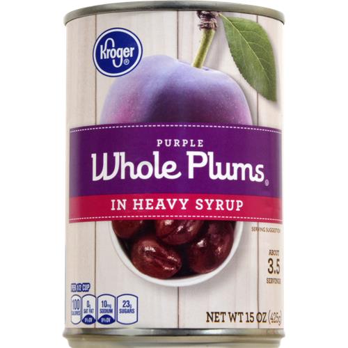 Kroger Purple Whole Plums in Heavy Syrup 15 oz