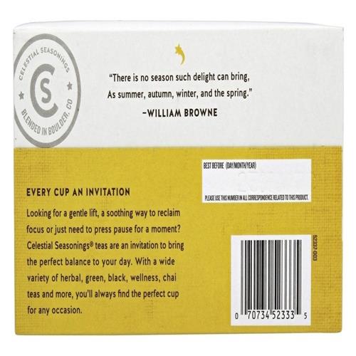 Celestial Seasonings Herbal Tea, Jammin Lemon Ginger, 20 Count Box