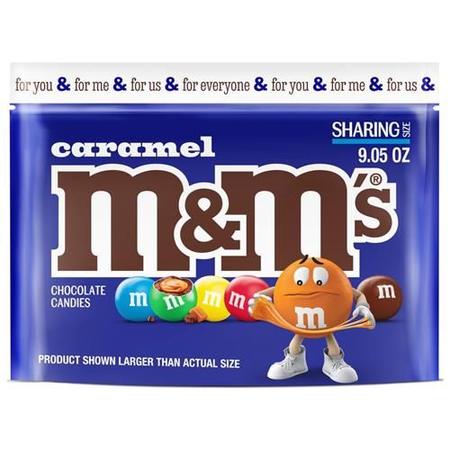 M&Ms Caramel Milk Chocolate Candy, Sharing Size, 9.05 Oz Resealable Bag