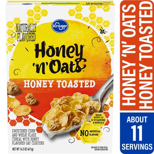 Kroger Honey N Oats Honey Toasted Cereal 14.5 oz