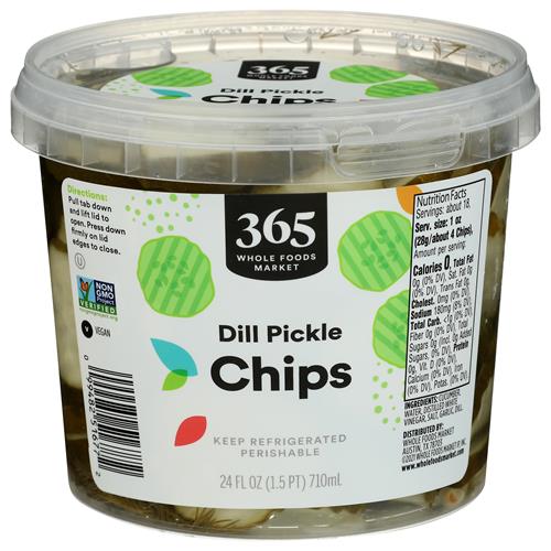 Whole Foods Market Dill Pickle Chips, 24 Fl Oz