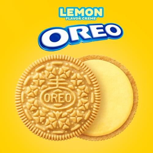 Oreo Lemon Creme Sandwich Cookies, Family Size, 18.71 Oz