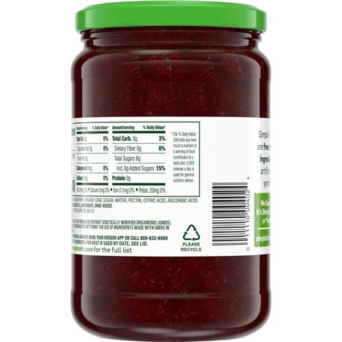 Simple Truth Organic Strawberry Fruit Spread 29 oz