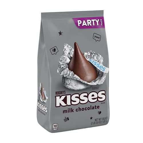 Hersheys Kisses Milk Chocolate Candy Party Pack, 35.8 Oz