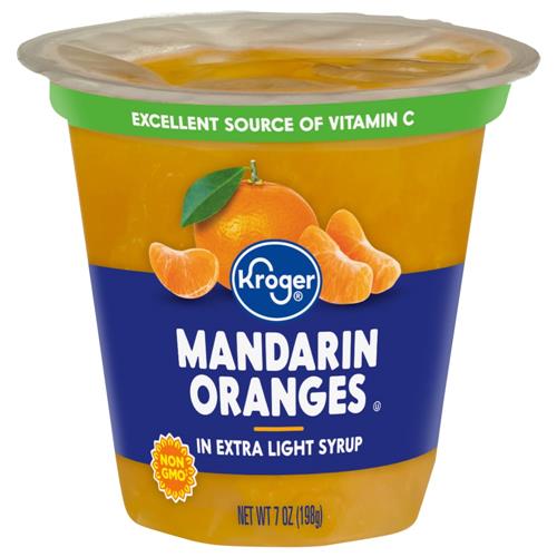 Kroger Mandarin Oranges Fruit Cup 7 oz
