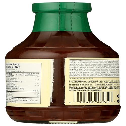 Whole Foods Market, Organic Texas True Barbecue Sauce, 18 Oz