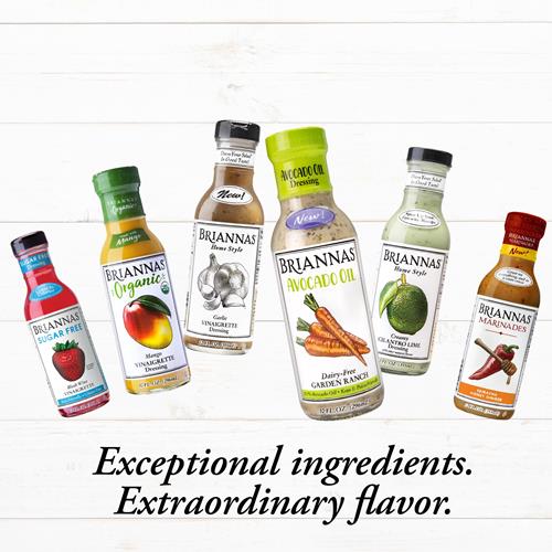 Briannas - Organic Honey Ginger Vinaigrette Dressing - Certified Kosher & Organic Salad Dressing Made With Premium Ingredients - 10 Oz. Bottle