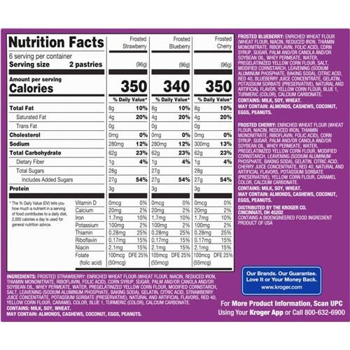 Kroger Frosted Toaster Treats Fruit Variety Pack 12 ct / 20.4 oz