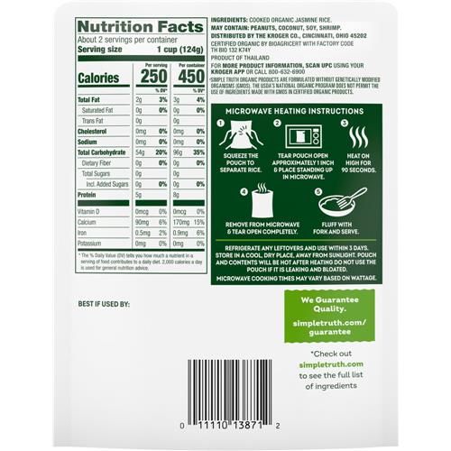 Simple Truth Organic Jasmine Rice 8.8 oz