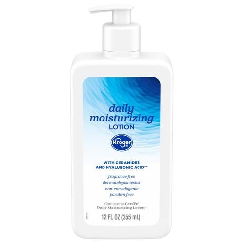 Kroger Daily Moisturizing Body Lotion with Ceramides + Hyaluronic Acid to Restore + Moisturize Skin 12 fl oz