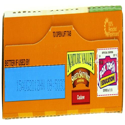 Nature Valley Granola Bars, Sweet And Salty Nut, Cashew, 6 Bars, 7.2 Oz