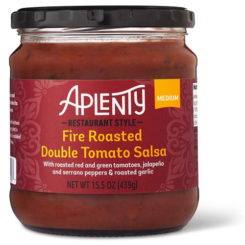 Aplenty Fire Roasted Double Tomato Salsa, Medium, 15.5 Oz