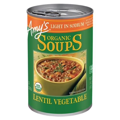Amys Organic Lentil Vegetable Soup, Light In Sodium 14.5 Oz.