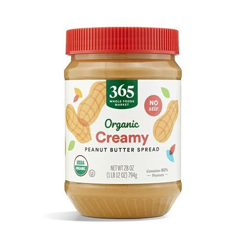 Whole Foods Market Organic Creamy Peanut Butter, 28 Oz