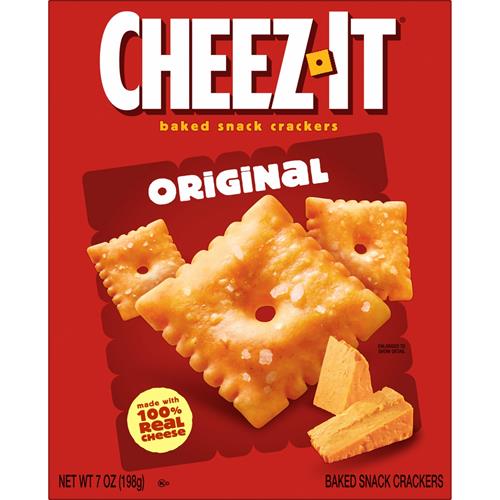 Cheez-It Cheese Crackers, Baked Snack Crackers, Lunch Snacks, Original, 7Oz Box (1 Box)