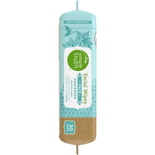 Simple Truth For Sensitive Skin with Organic Aloe Glycerin + Honey Unscented Facial Wipes 30 ct
