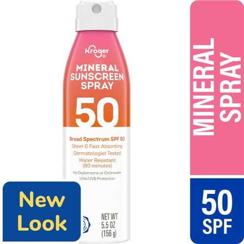 Kroger Mineral Sunscreen Spray SPF 50 5.5 fl oz