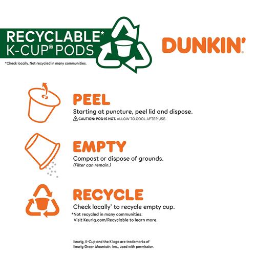 Dunkin Original Blend Medium Roast Coffee, 44 Keurig K-Cup Pods