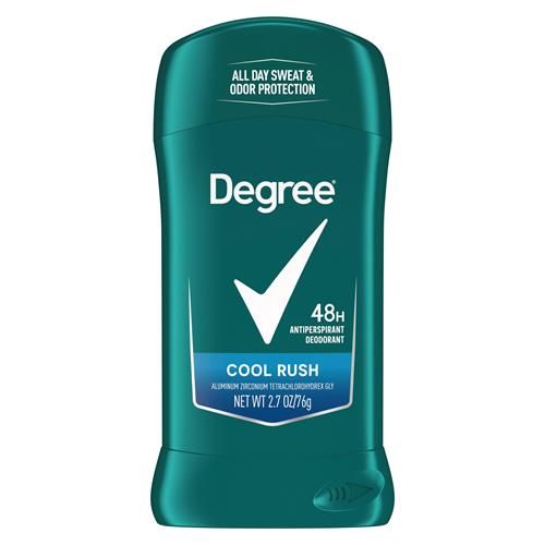 Degree Men Original Antiperspirant Deodorant Cool Rush 48-Hour Sweat & Odor Protection Antiperspirant For Men 2.7 Oz