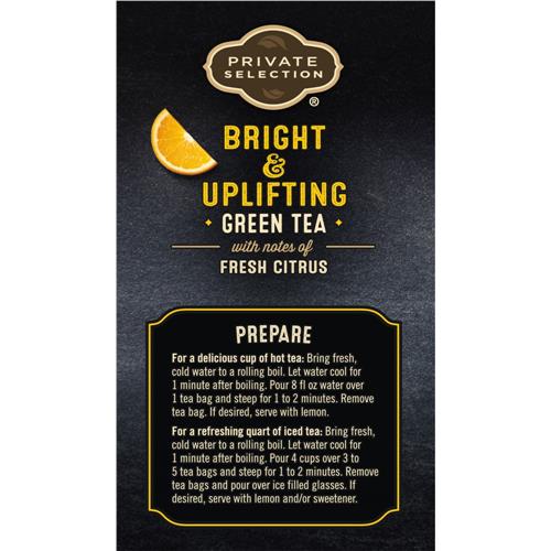 Private Selection Golden Citrus Green Tea Bags 20 ct / 1.2 oz