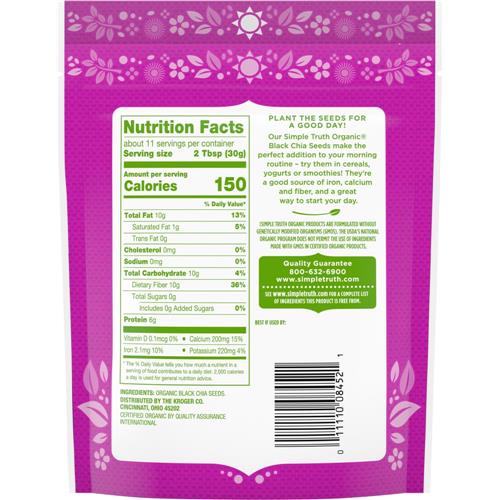 Simple Truth Organic Black Chia Seeds 12 oz