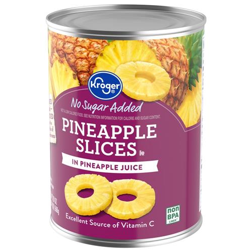 Kroger Canned Pineapple Slices in Pineapple Juice 20 oz