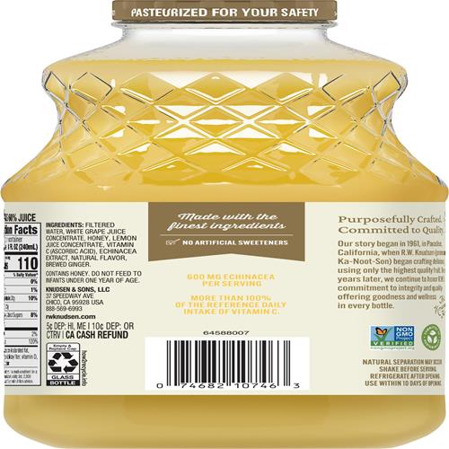 R.W. Knudsen Simply Nutritious Lemon Ginger Echinacea Juice Blend, 32 Ounces