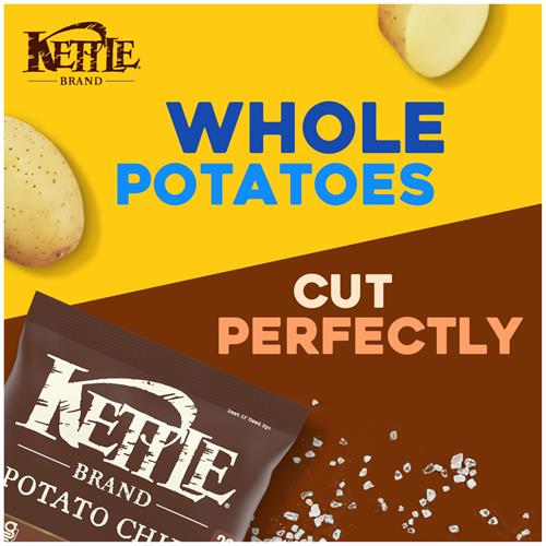 Kettle Brand Potato Chips, Sea Salt Kettle Chips, Snack Bag 1.5 Oz